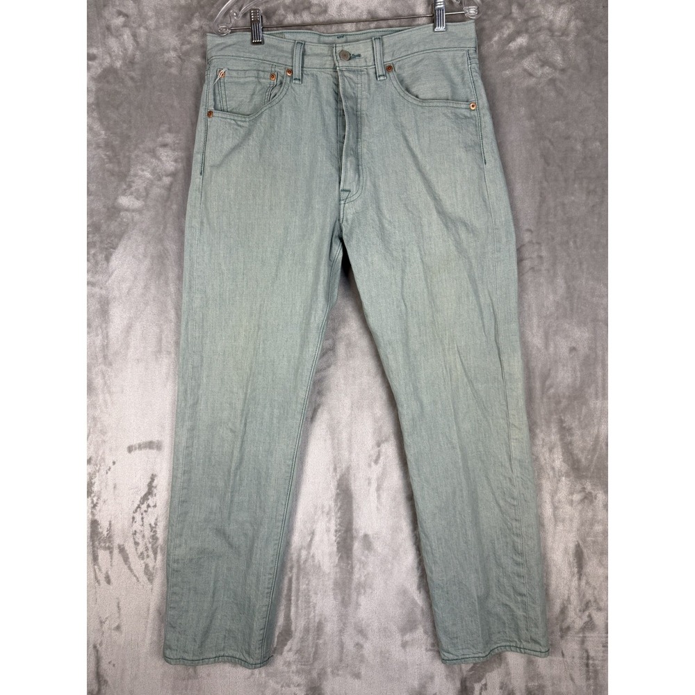 Levi Strauss & Co 501 Jeans Mens W33 L32 Light Wash Denim Button‎ Fly